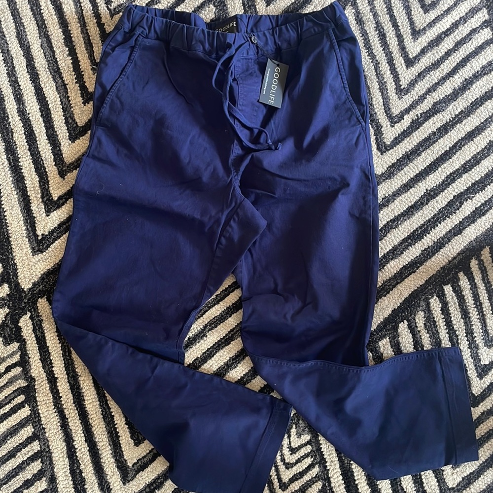 Mens navy draw sting pants size M GOODLIFE
